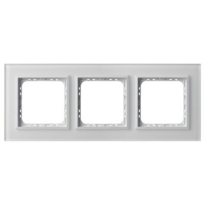 SONATA Ramka potrójna - kolor białe szkło szronione R-3RGC/78/00 OSPEL (R-3RGC/78/00)