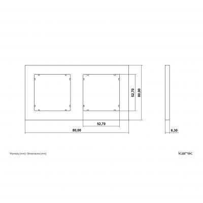 KARLIK MINI Ramka podwójna kwadratowa z tworzywa terakota 63MR-2 (63MR-2)