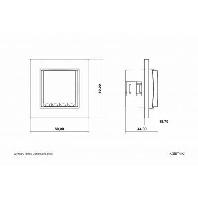 Karlik MINI Mechanizm uniwersalnego elektronicznego tygodniowego regulatora temperatury 60MRT-3.1 (60MRT-3.1)