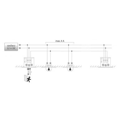 Laserowy czujnik odległości DRL-12 czujnik ruchu biały DRL-12-1 F&F (DRL-12-1)