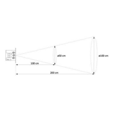 Laserowy czujnik odległości DRL-12 czujnik ruchu biały DRL-12-1 F&F (DRL-12-1)