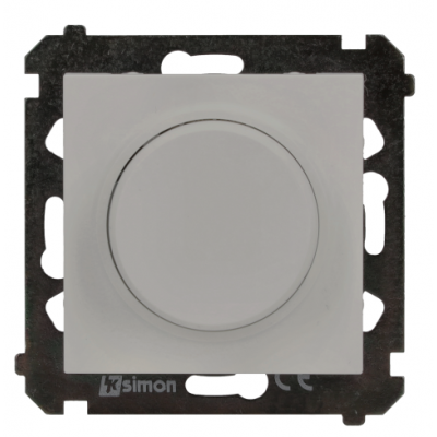 SIMON 55 Ściemniacz obrotowy do LED ściemnialnych 230 V (moduł) 2–200 W Jasnoszary (TES9L.01/114)