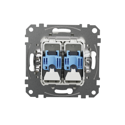 Sedna Design & Elements Gniazdo komputerowe podwójne RJ45 kat. 6 UTP białe SDD111462 SCHNEIDER (SDD111462)