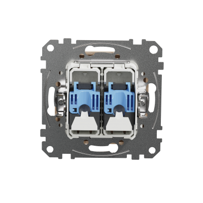 Sedna Design & Elements Gniazdo komputerowe podwójne RJ45 kat. 6 UTP beżowy SDD112462 SCHNEIDER (SDD112462)