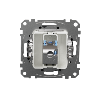 Sedna Design & Elements Gniazdo komputerowe RJ45 kat. 6 STP czarny antracyt SDD114461S SCHNEIDER (SDD114461S)