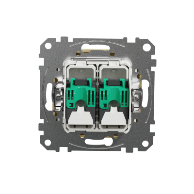 Sedna Design & Elements Gniazdo komputerowe podwójne RJ45 kat.5e UTP brzoza efekt drewna SDD180452 SCHNEIDER (SDD180452)