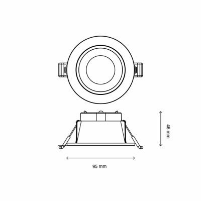 Oprawa sufitowa oczko FIALE CORE ANTI-GLARE GU10 IP20 FI95X46MM BIAŁY OKRĄGŁA Spectrum LED Wojnarowscy (SLIP001030)