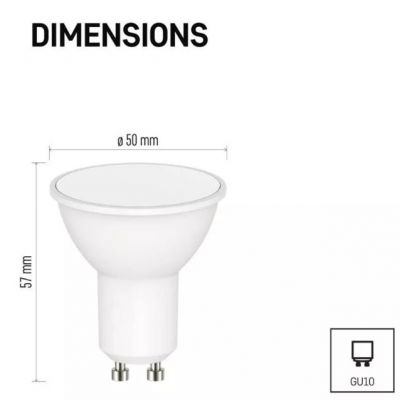 Żarówka LED GoSmart MR16 / GU10 / 4,8 W (35 W) / 400 lm / RGB / ściemnialna / Wi-Fi EMOS (ZQW832R)