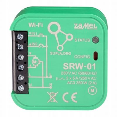 Sterownik do rolet Wi-Fi SUPLA SRW-01 dopuszkowy 230V ZAMEL (SPL10000004)