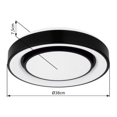 Globo plafon LED Sully 24W 1500lm 3000/6500K czarny 41368-24 (41368-24)