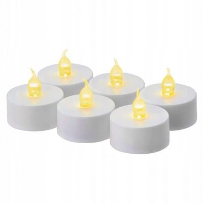 Świeczki tealight białe 6x CR2032 vintage kpl. 6 szt. EMOS (DCCV11)