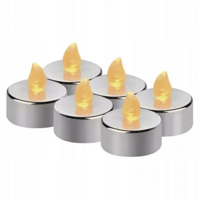 Świeczki tealight srebrne 6x CR2032 vintage kpl. 6 szt. EMOS (DCCV12)