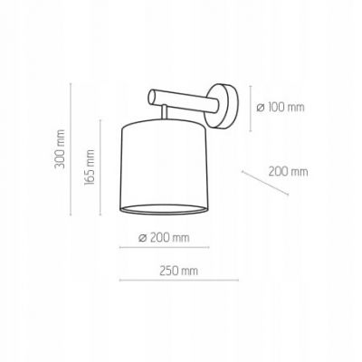 Kinkiet Deva biały drewno E27 TK Lighting 4108 (4108)