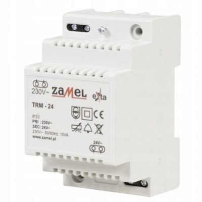 Transformator na szynę 230/24V AC 15VA typ: TRM-24 EXT10000137 ZAMEL (EXT10000137-WPL)