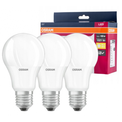 Żarówka LED /3szt./ A60 E27 13W=100W 1521lm 2700K ciepła 200st OSRAM (4058075385740)