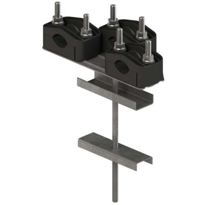Uchwyt U1 fi 25-46 mm z odsadzeniem potrójny U50(3)ŻN-zo ALPAR (U50(3)ŻN-zo)