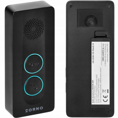 Unifon domofonowy bezprzewodowy bezsłuchawkowy do rozbudowy zestawu LEKIO czarny ORNO (OR-DOM-YR-934UD/B)