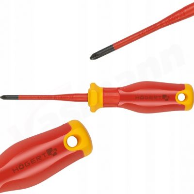Wkrętak płasko-krzyżowy PZ1/SL5 80 mm 1000V SLIM S2 HOEGERT (HT1S976-1)
