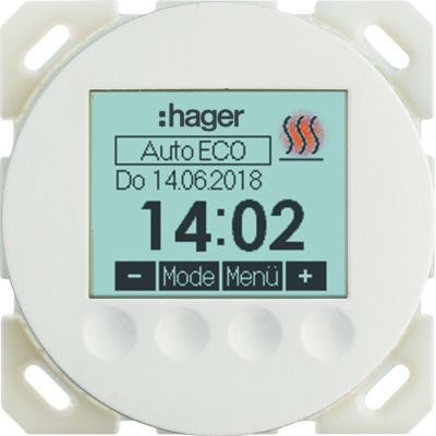 R.1/R.3 Regulator temperatury sterowanie czasowe styk zwierny biały połysk WLN5046WG HAGER Berker 20462089 (WLN5046WG)