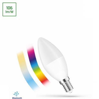 Żarówka LED świecowa 4,9W E14 230V RGBW+CCT+ ściemnianie BTM WOJ+14629 Spectrum SMART Easy Smart (WOJ+14629)