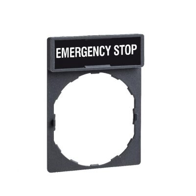 Harmony XB4 Ramka 30X40mm do mocowania etykiet o wymiarach 8X27mm &quot;EMERGENCY STOP&quot; ZBY2330 SCHNEIDER (ZBY2330)