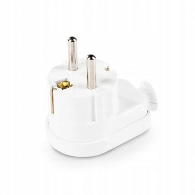 Wtyczka kątowa rozbieralna Uni-Schuko SCHUKO 16A 250V biały ELCAN (WT-16U-B)