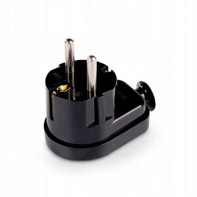 Wtyczka kątowa rozbieralna Uni-Schuko SCHUKO 16A 250V czarny ELCAN (WT-16U-C)