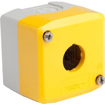 Harmony XALK Pusta kaseta sterująca 1 otwór fi22 żółta z jasnoszarą podstawą plastikowa XALK01H7 SCHNEIDER (XALK01H7)