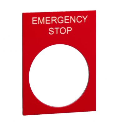 Harmony XAC Etykieta 30 x 40 mm czarny EMERGENCY STOP ZB2BY2330 SCHNEIDER (ZB2BY2330)