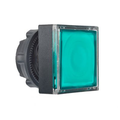 Harmony XB5 Przycisk płaski kwadratowy zielony z samopowrotem LED plastikowy ZB5CW333 SCHNEIDER (ZB5CW333)