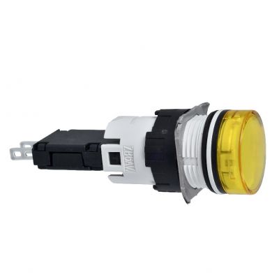 Harmony XB6 Kompletny wskaźnik świetlny Żółty LED Okrągły 12-24V AC/DC 16 mm Plastikowy XB6AV5BB SCHNEIDER (XB6AV5BB)