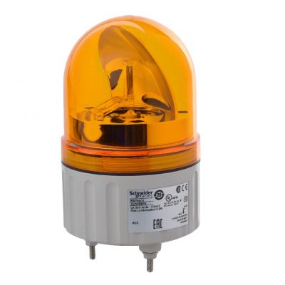 Harmony XVR Lampa wirująca z lustrem bez buczka fi84 pomarańczowa LED 24V AC/DC XVR08B05 SCHNEIDER (XVR08B05)