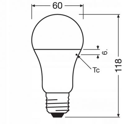 Żarówka LED E27 A60 10W = 75W 1055 lm 2700K CIEPŁA 200 st. OSRAM LEDVANCE (4052899971028)