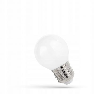 Żarówka LED kulka do girland E-27 230V 1W COG neutralna biel mleczna SPECTRUM (WOJ+14586)