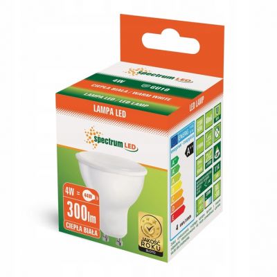 Żarówka LED GU10 230V 3W 60LED WW  WOJ+12529 Spectrum Led (WOJ+12529)