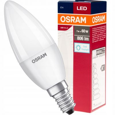 Żarówka LED E14 7W/865 E14 VALUE CL B FR 60 non-dim 7W/865 4058075311909 LEDVANCE (4058075311909)