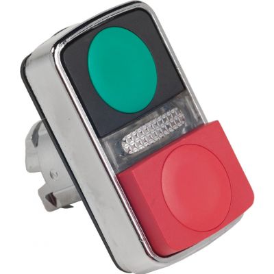 Harmony XB4 Przycisk dwuklawiszowego płaski/wystający zielony/czerwony LED metalowy ZB4BW7L3740 SCHNEIDER (ZB4BW7L3740)