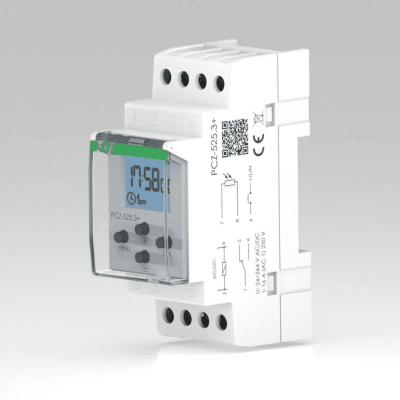 F&F Zegar astronomiczny PCZ-525.3 PLUS z przerwą nocną 1P 16A 24-264V AC/DC 2-modułowy (PCZ-525.3)