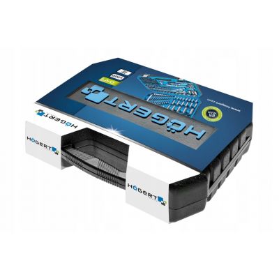 Zestaw narzędzi klucze 222 szt. CrV, 1/4' 3/8' 1/2' HOEGERT (HT1R444)