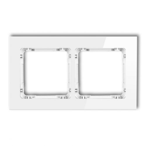 KARLIK DECO Ramka uniwersalna podwójna - szkło (ramka: biała; spód: biały) biały 0-0-DRG-2 - 0_0_drg_2.jpg
