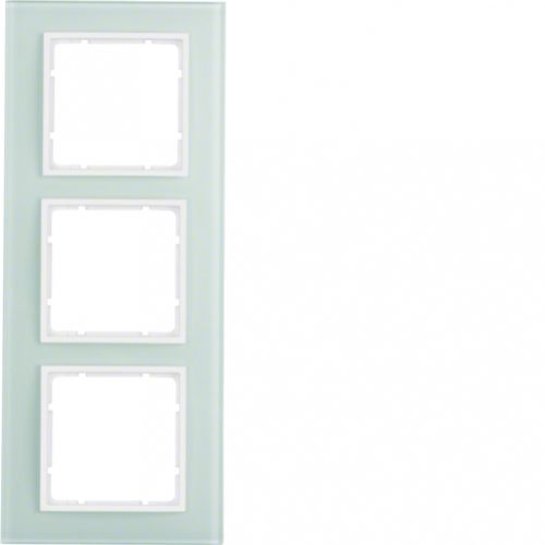 BERKER B.7 Ramka potrójna szkło białe/biała mat 10136909 HAGER - 10136909.jpg