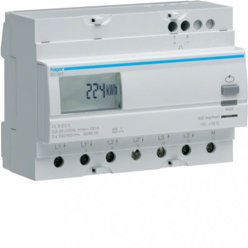 Licznik energii elektrycznej 3-fazowy 100A 230/400V 2-taryfowy z wyświetlaczem EC362 HAGER - 1186690862.jpg