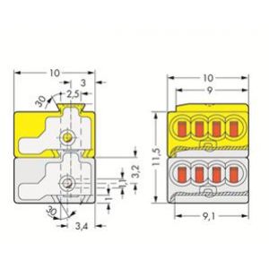 Złączka do terminali sieciowych 4x 0,6-0,8mm2 jasnoszara / żółta 243-212 /50szt./ WAGO - 1191002500.jpg