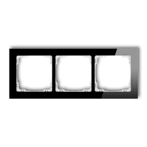KARLIK DECO Ramka uniwersalna potrójna - efekt szkła (ramka: czarna; spód: biały) czarny 12-0-DRS-3 - 12_0_drs_3.jpg