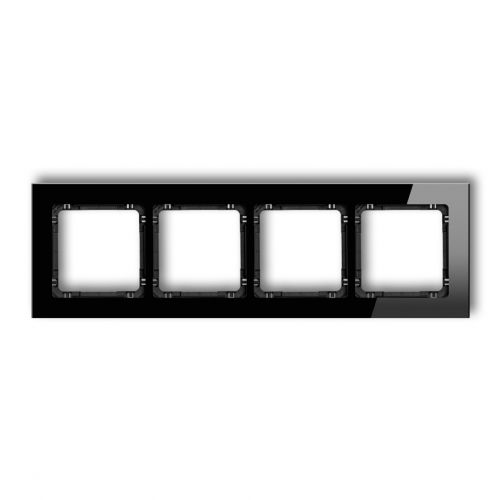 KARLIK DECO Ramka uniwersalna poczwórna - szkło (ramka: czarna; spód: czarny) czarny 12-12-DRG-4 - 12_12_drg_4.jpg