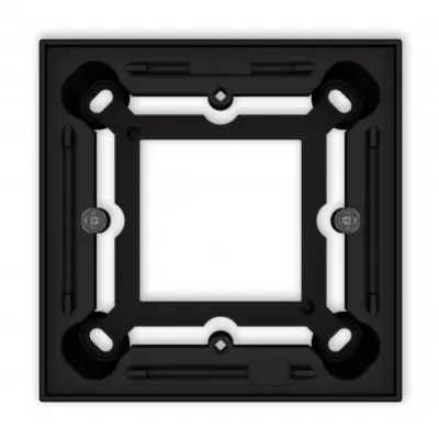 Puszka natynkowa pojedyncza kwadratowa ICON czarny mat 12PUK-1 KARLIK - 12puk-1.jpg.webp