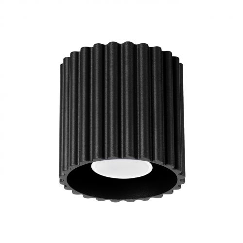 Plafon ryflowany AURA czarny GU10 czarny SL.1784 SOLLUX  - 1784_1_k.jpg