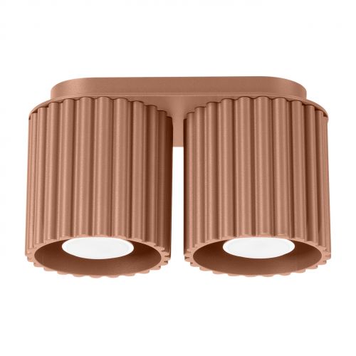 Plafon podwójny ryflowany AURA GU10 mocca SL.1805 SOLLUX  - 1805_1_k.jpg