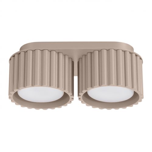 Plafon podwójny ryflowany AURA Gx53 taupe SL.1818 SOLLUX  - 1818_1_k.jpg