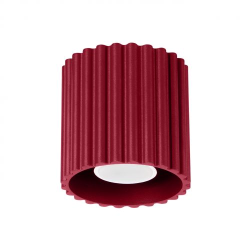 Plafon ryflowany AURA GU10 burgundowy SL.1819 SOLLUX  - 1819_1_k.jpg